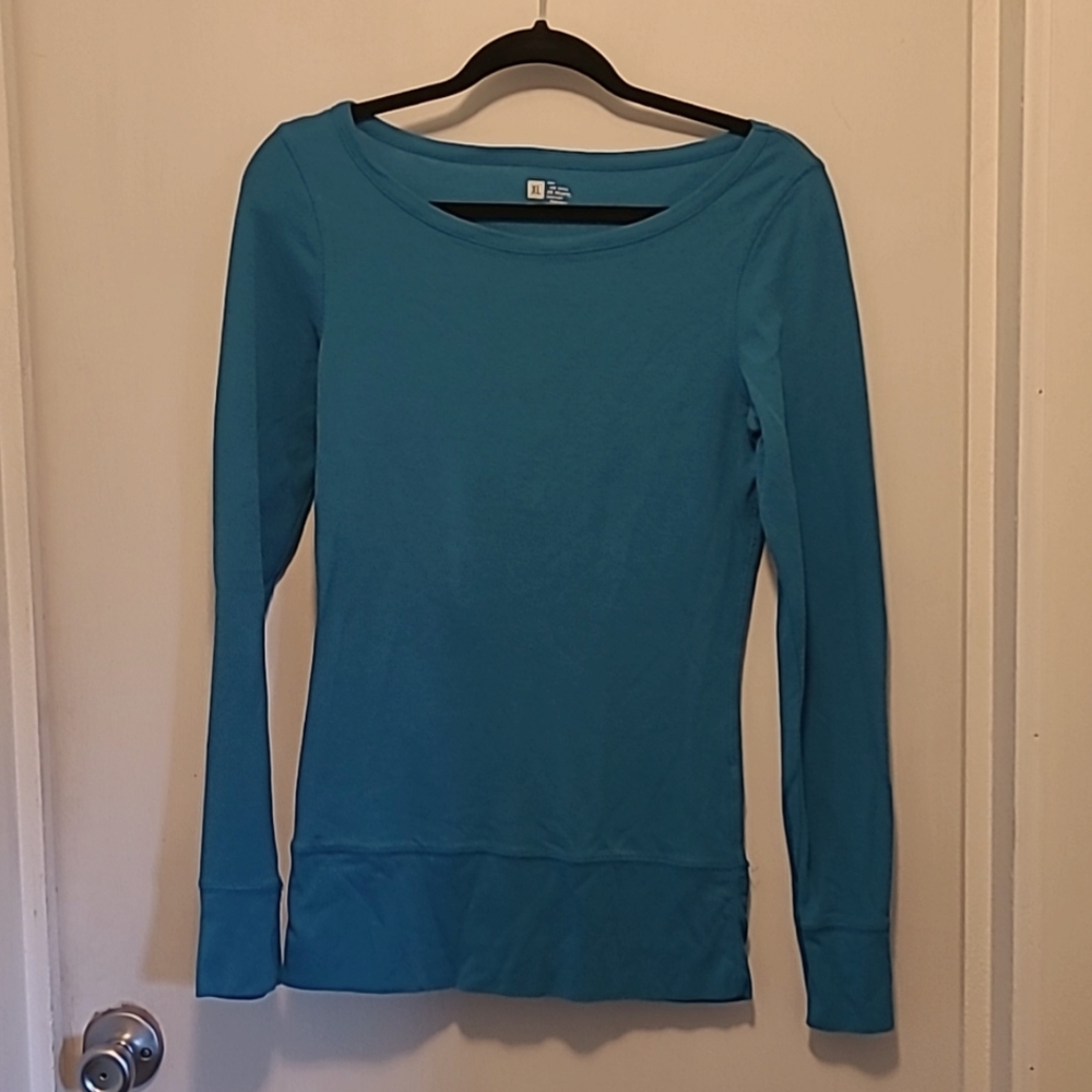 Teal women's thermal shirt